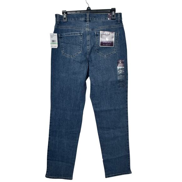 Gloria Vanderbilt Amanda Womens Jeans Size 8 Blue Denim Tapered Leg High Rise - Picture 6 of 15